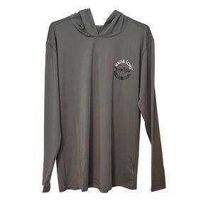 NWT Maui & Sons Gray Long Sleeve Pullover Hoodie Logo Size Small